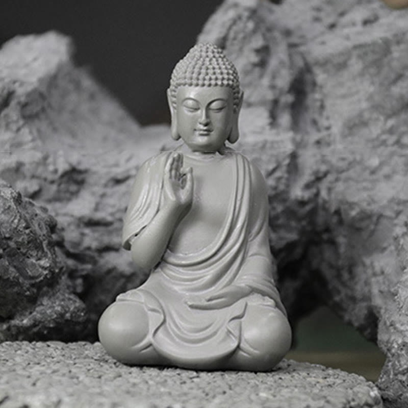 Petite statue de Bouddha en résine de 6,2 pouces pour la méditation et la compassion