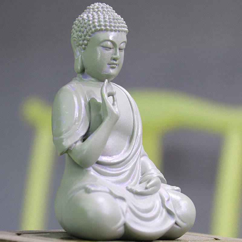 Petite statue de Bouddha en résine de 6,2 pouces pour la méditation et la compassion