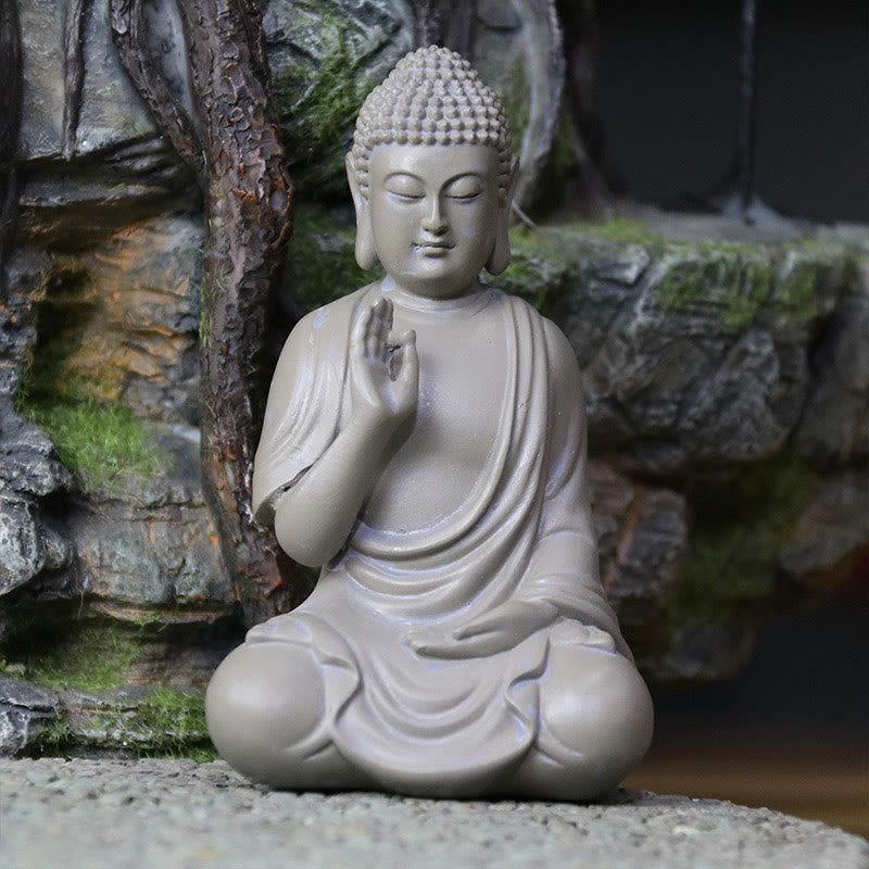 Petite statue de Bouddha en résine de 6,2 pouces pour la méditation et la compassion
