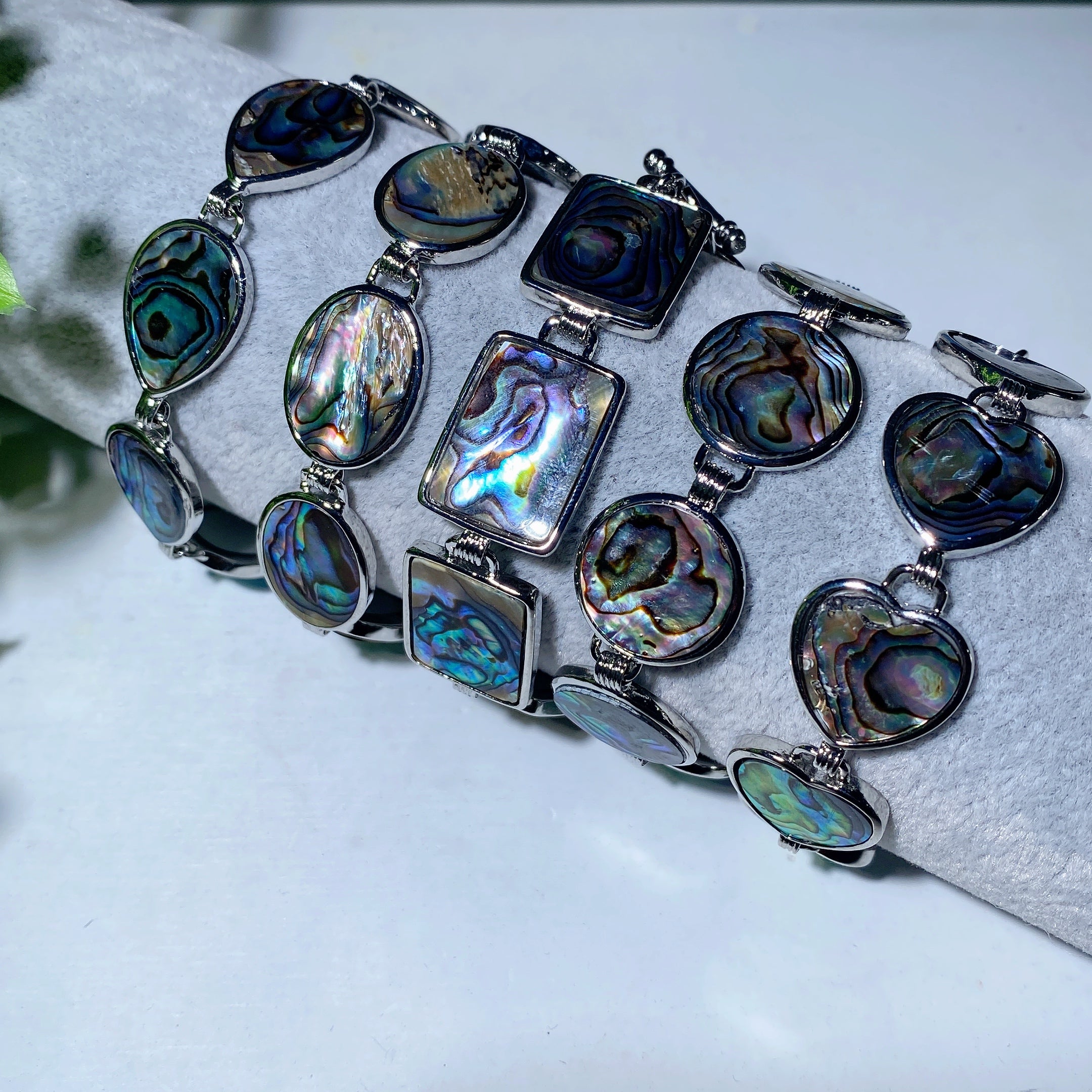 6.5" Aura Shell Spiritual Healing Bracelet for Protection