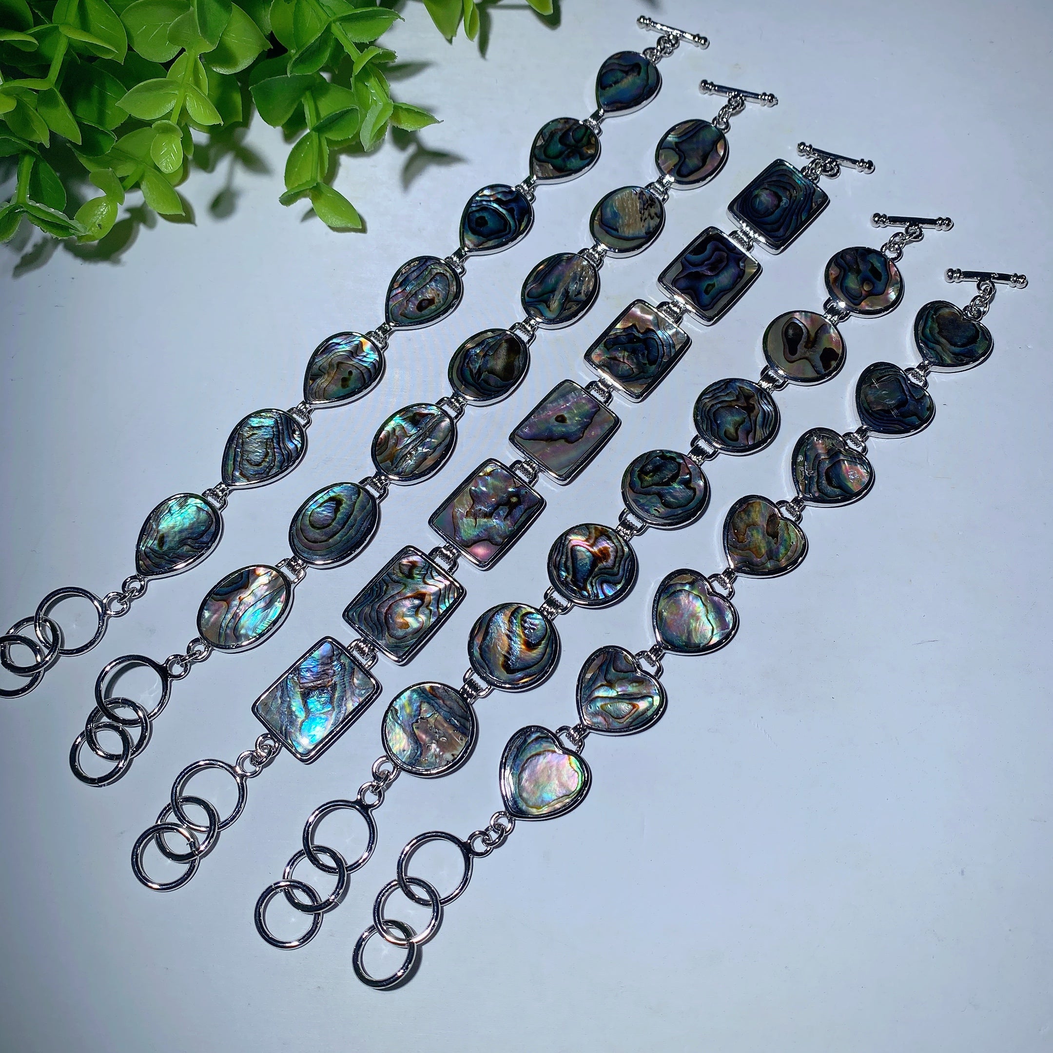6.5" Aura Shell Spiritual Healing Bracelet for Protection