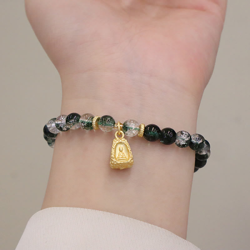 Bracelet spirituel de confiance fantôme vert de 6,5 mm