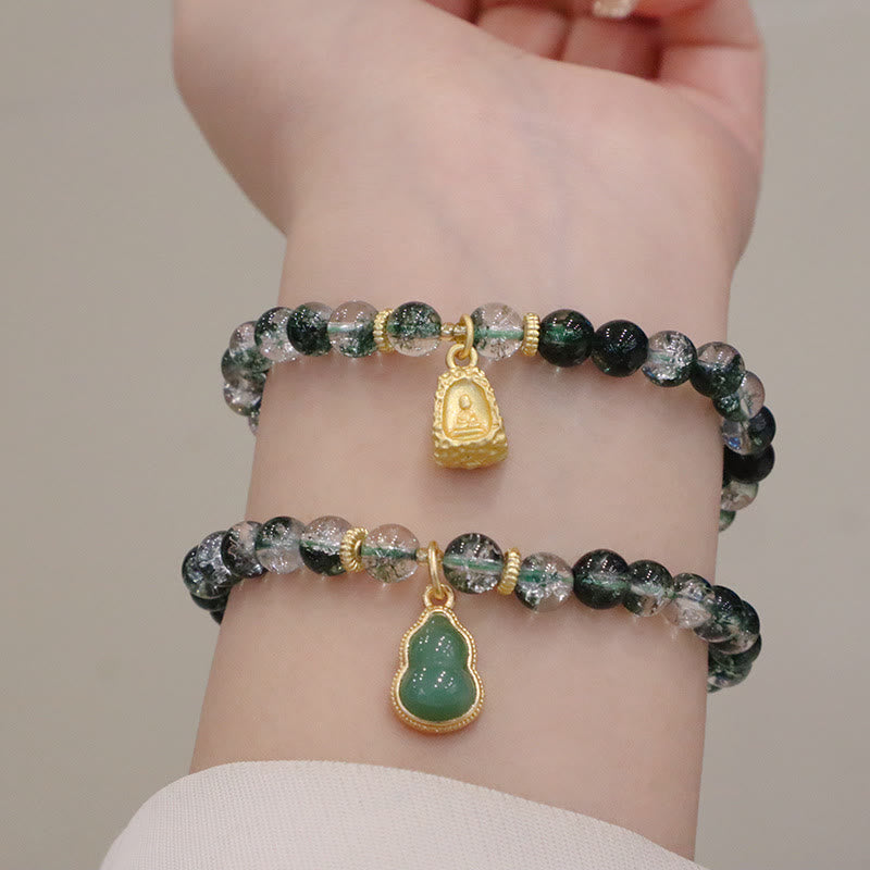Bracelet spirituel de confiance fantôme vert de 6,5 mm