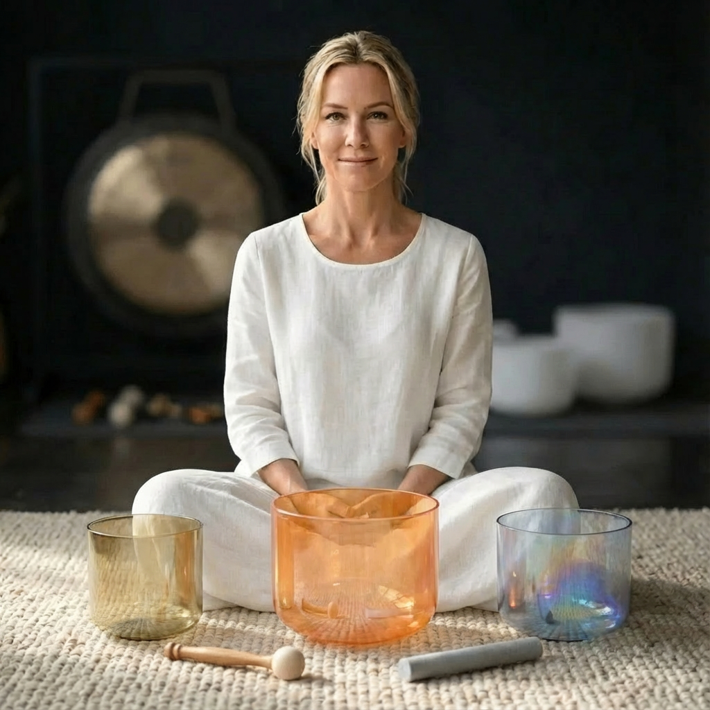 Ensemble de bols chantants en cristal de quartz de 6", 8", 10" pour la guérison