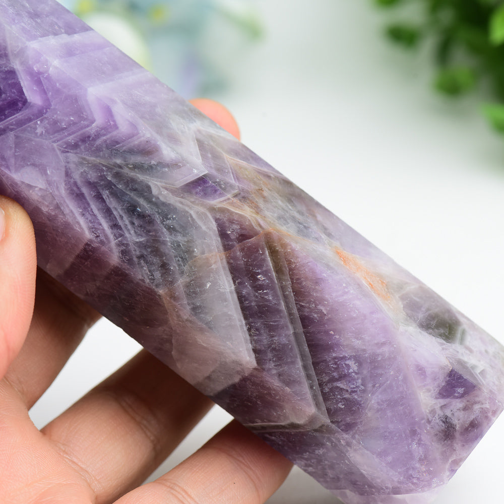 6-8 Inch Dream Amethyst Crystal Tower for Healing Energy