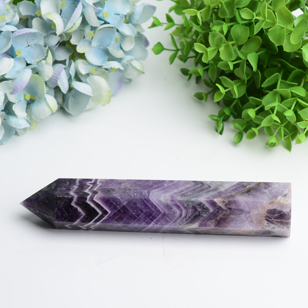 6-8 Inch Dream Amethyst Crystal Tower for Healing Energy