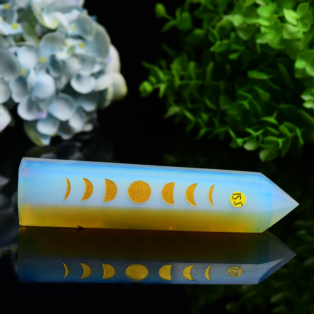 6-8 Inch Opalite Chakra Crystal Tower for Healing & Energy