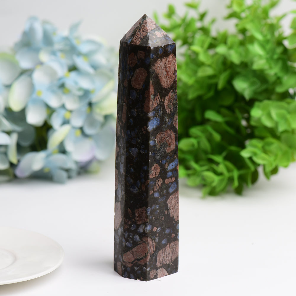 6-8 Inch Red Que Sera Crystal Tower for Healing Energy