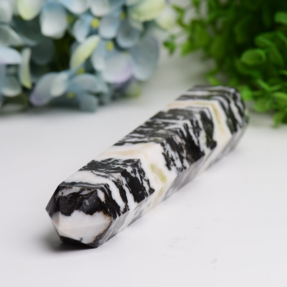 6-8 inch Zebra Jasper Crystal Tower for Healing