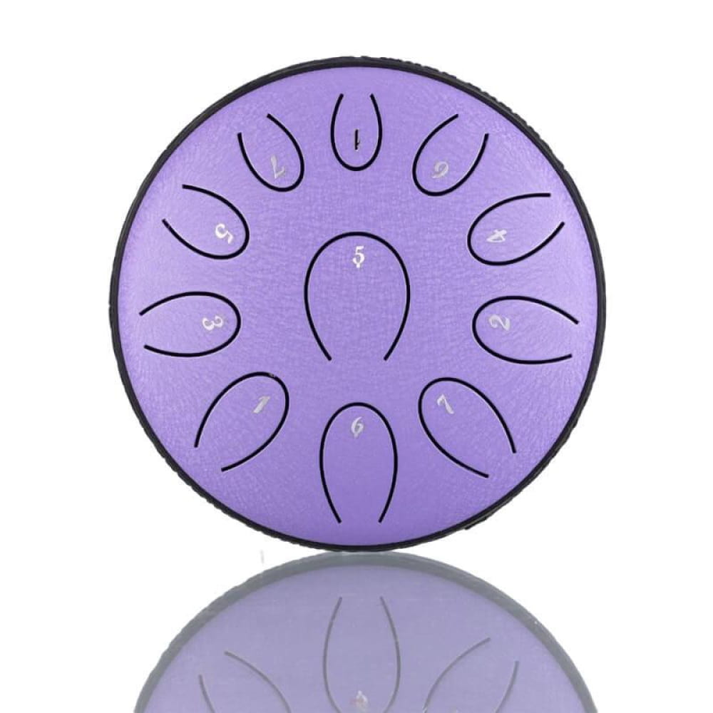 6’ Carbon Steel Tongue Drum 11 Notes in C/D Major - 6 Inches/11 Notes (C Major) / Lavender