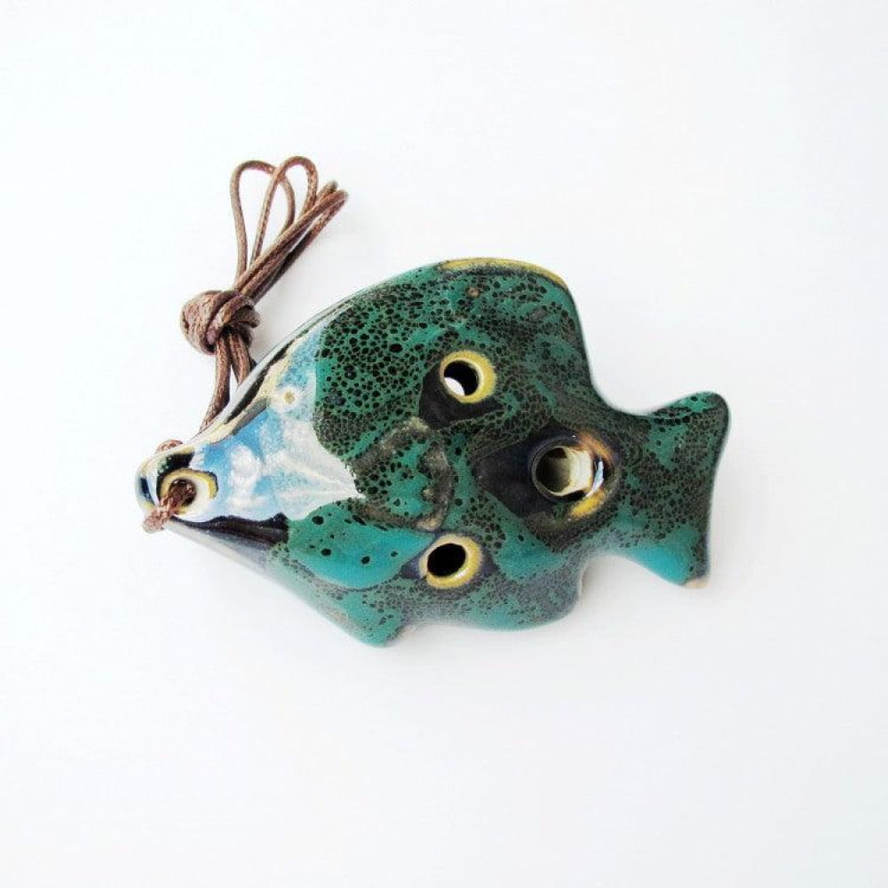 6 Hole Alto C Ocarina Pendant - Perfect Musical Gift - Green Ocarina - On sale