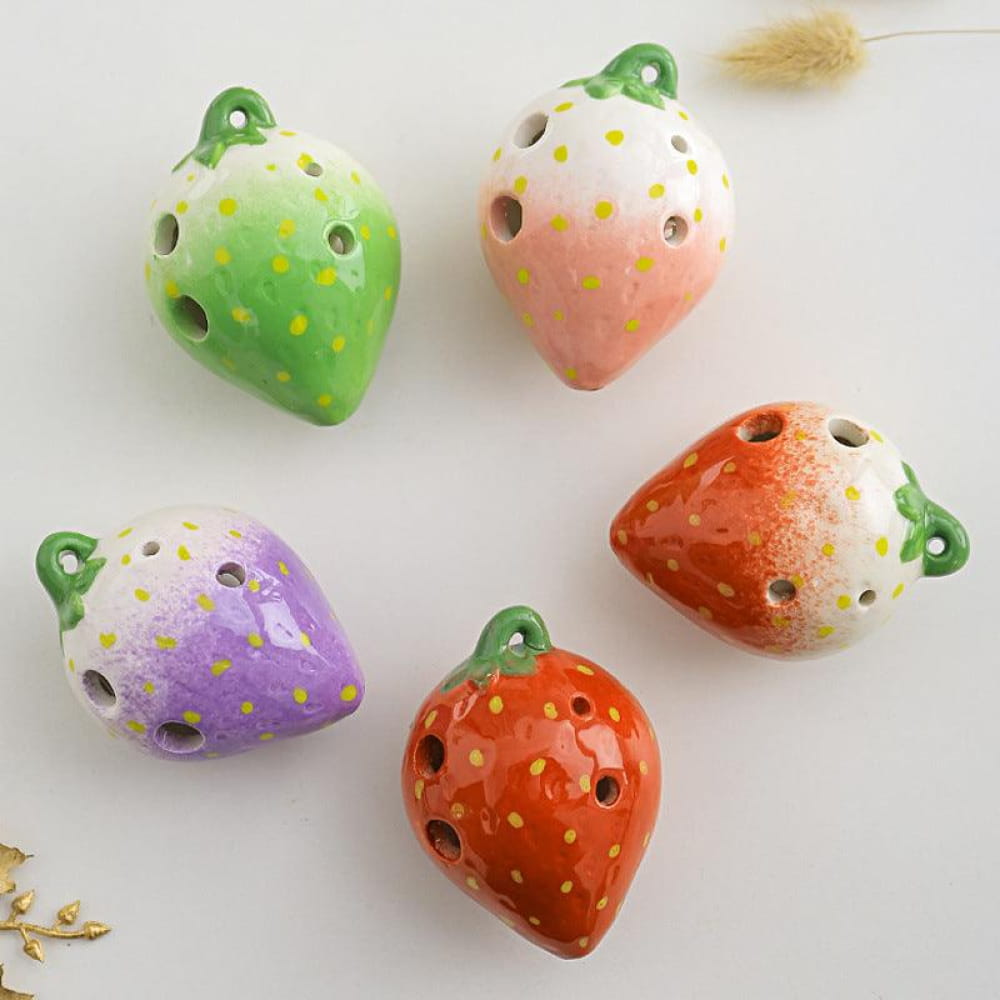 6 Hole Strawberry Ocarina Pendant for Beginners - Mystery Box(Random Color 1PC) Ocarina - On sale