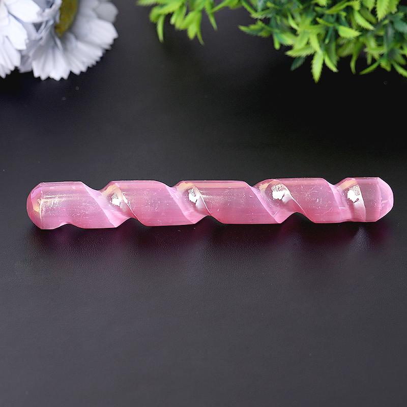 Baguette de cristal de sélénite Aura de 6 pouces pour la clarté et la paix