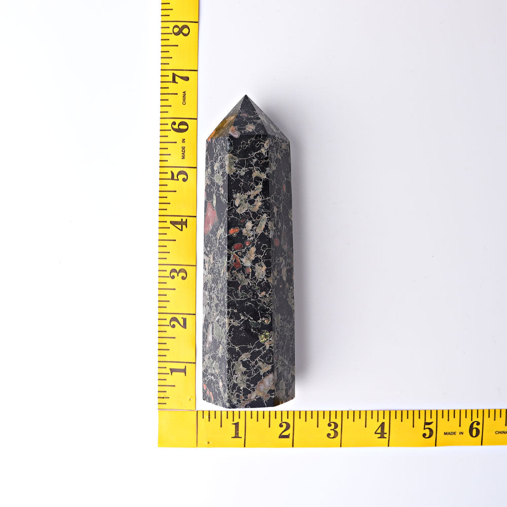 6 Inch Plum Blossom Jade Crystal Tower for Healing