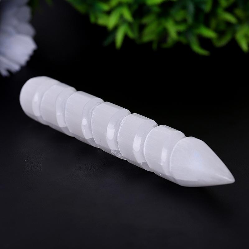 Baguette de cristal de sélénite de 6 pouces – Paix et clarté