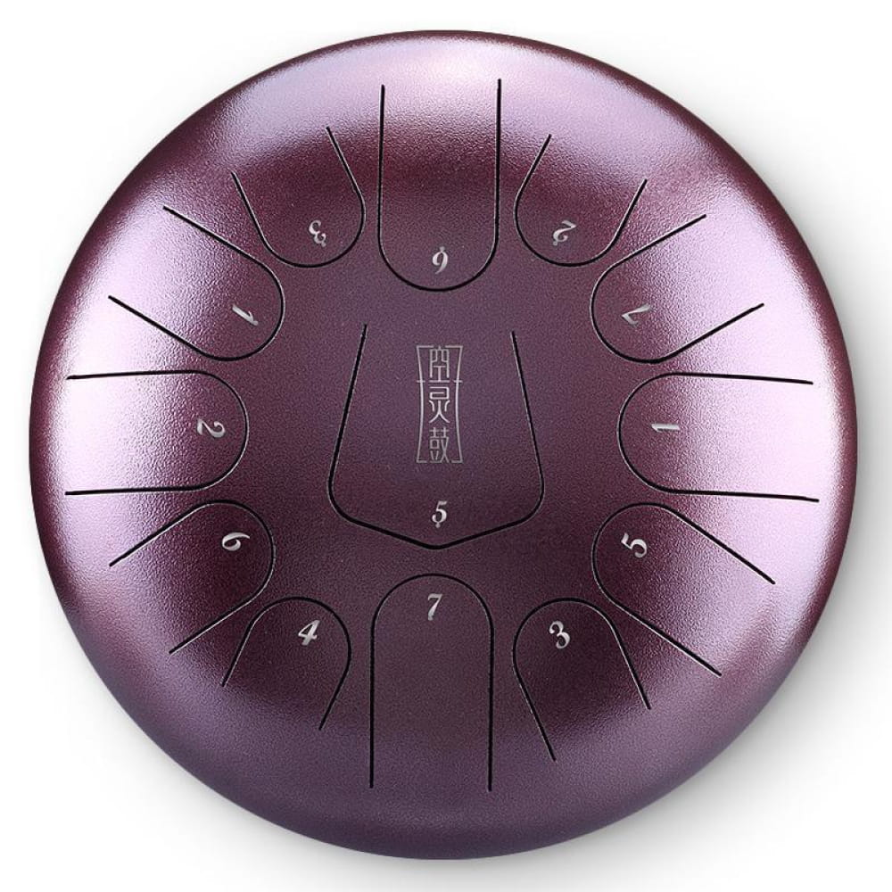 6-Inch Steel Tongue Drum 8 Notes for Beginners & Kids - 12 Inches / 13 Notes / PURPLE Musical