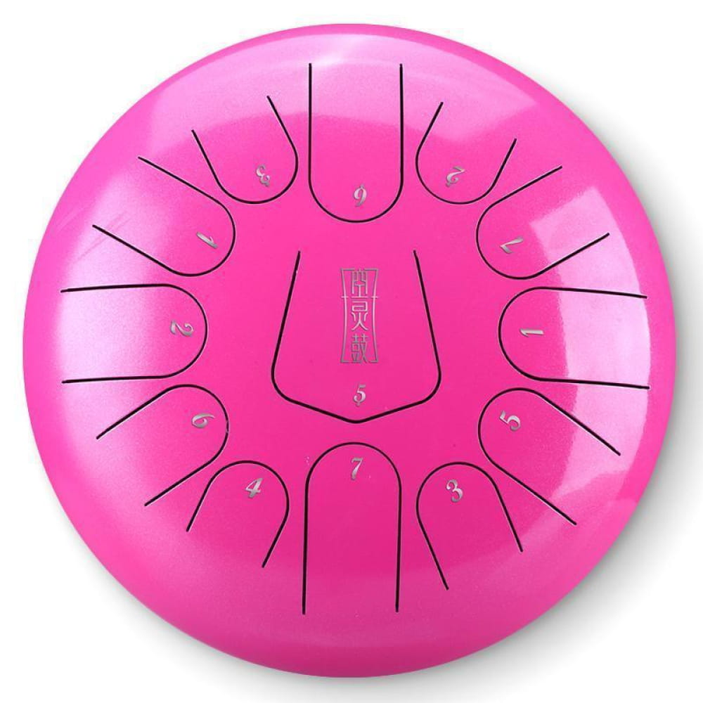 6-Inch Steel Tongue Drum 8 Notes for Beginners & Kids - 12 Inches / 13 Notes / PINK Musical