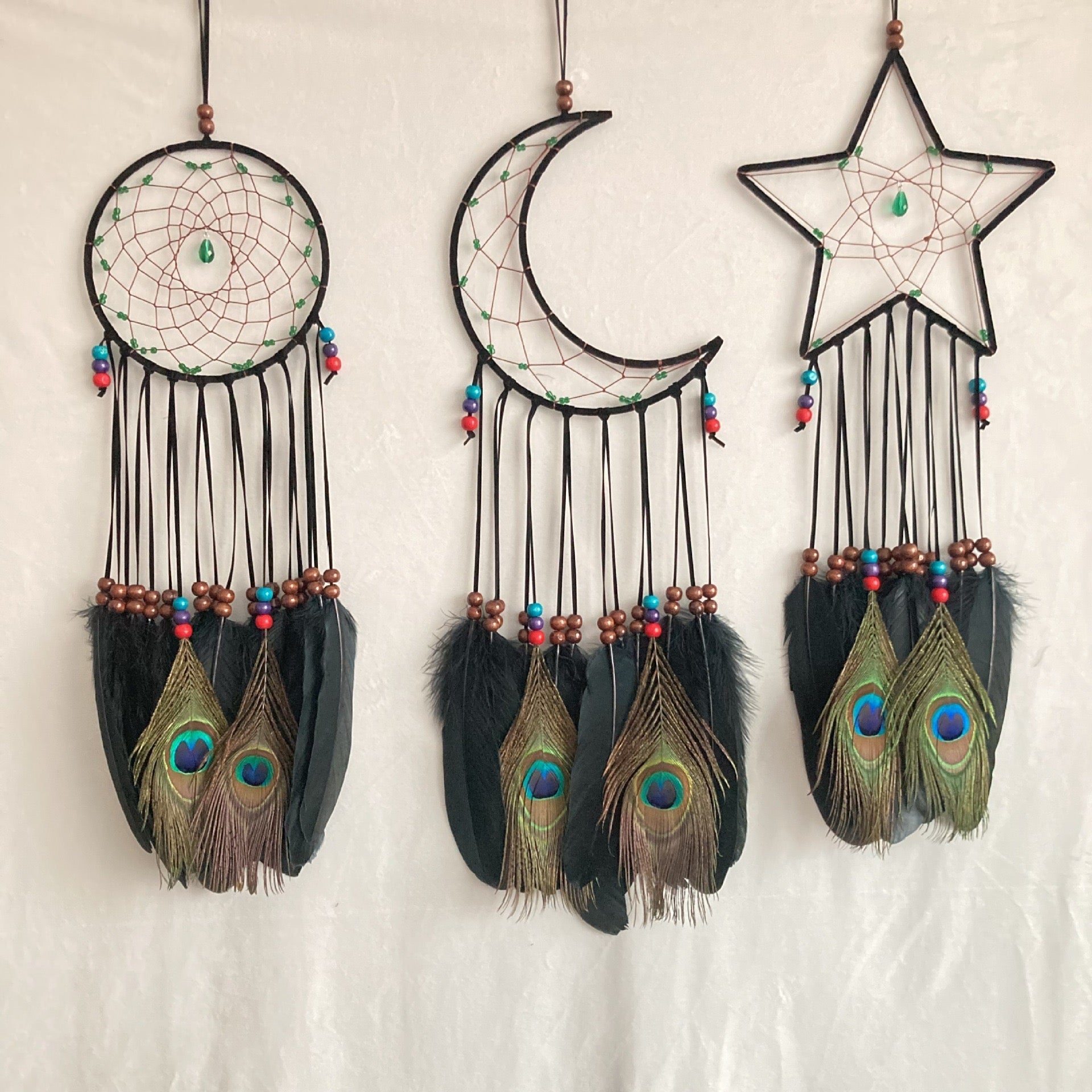 60-70cm Sun Moon Star Dreamcatcher Set for Spiritual Healing