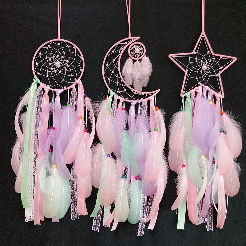 60-70cm Sun Moon Star Dreamcatcher Set for Spiritual Healing