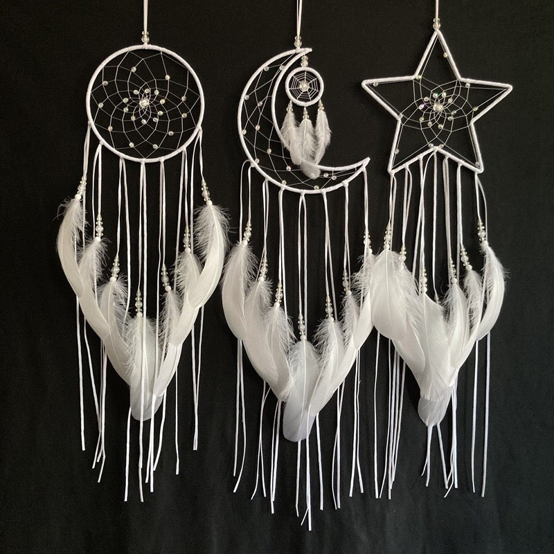 60-70cm Sun Moon Star Dreamcatcher Set for Spiritual Healing