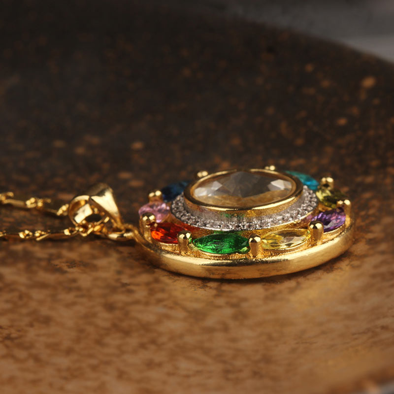 Copper Zircon Wealth Luck Bracelet Necklace | Spiritual Jewelry