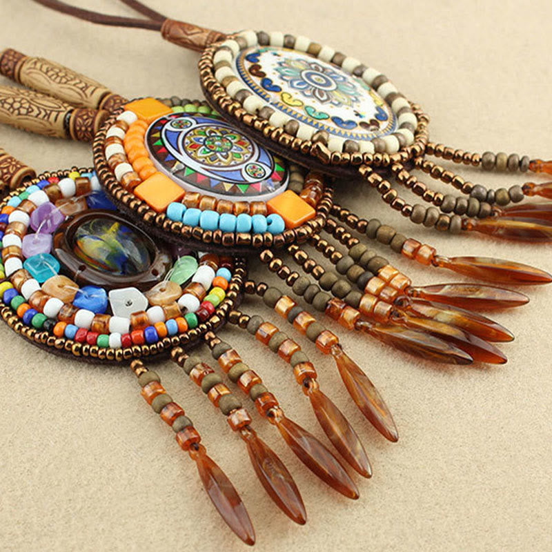 Mandala Pattern Spiritual Necklace for Creativity & Focus