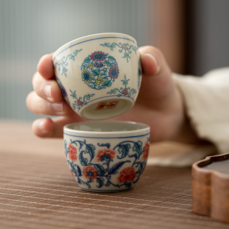 Tasse à thé en céramique Koi Fish Arowana 60 ml pour décoration zen