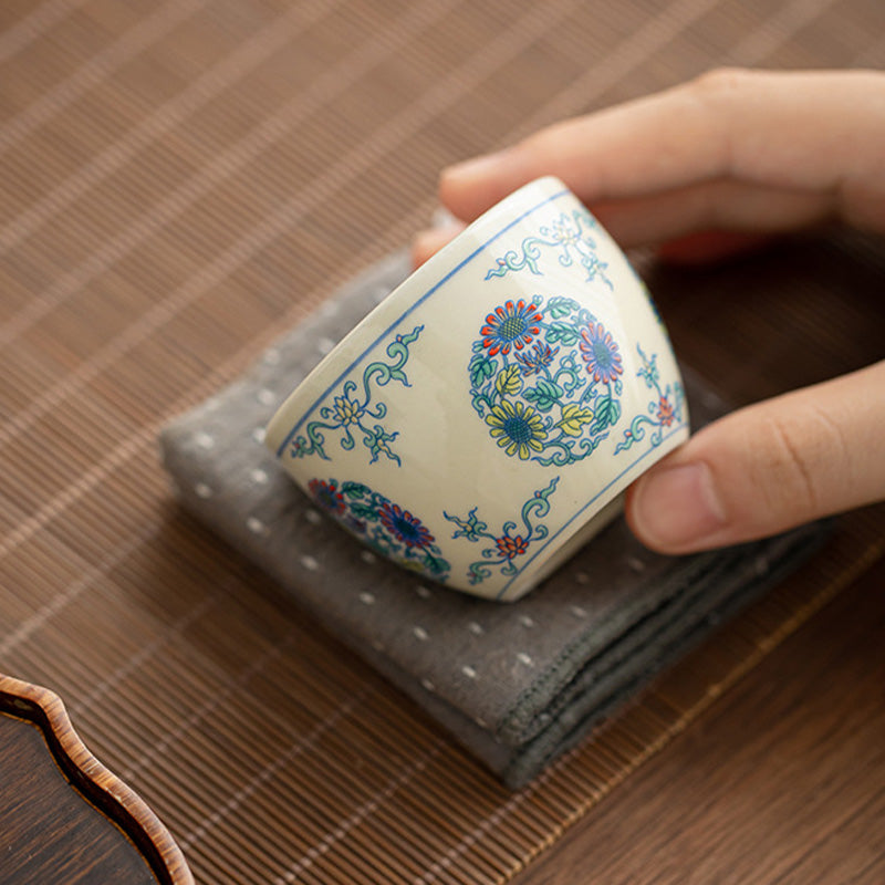 Tasse à thé en céramique Koi Fish Arowana 60 ml pour décoration zen