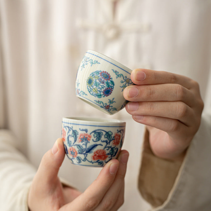 Tasse à thé en céramique Koi Fish Arowana 60 ml pour décoration zen