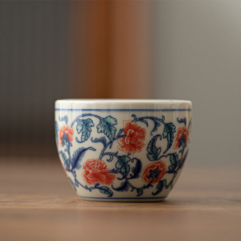 Tasse à thé en céramique Koi Fish Arowana 60 ml pour décoration zen