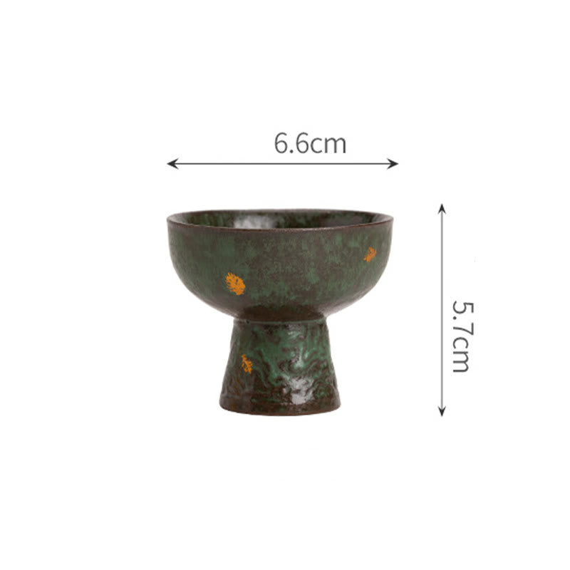 Tasse à thé en céramique vintage « Nuages ​​de bon augure » ​​de 60 ml pour la cérémonie du thé