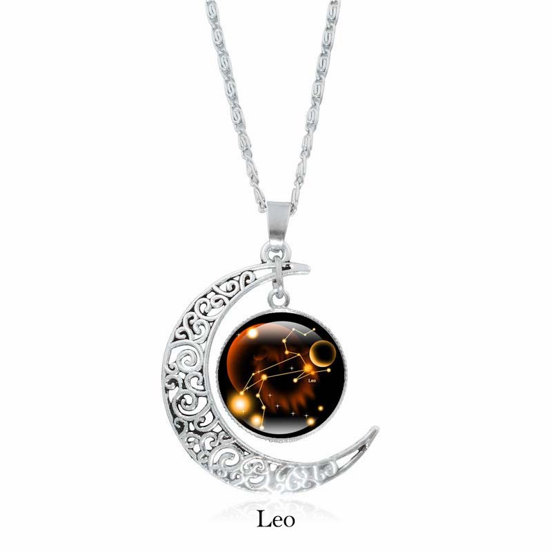 Copper Zodiac Moon Protection Necklace Chain | Spiritual Pendant
