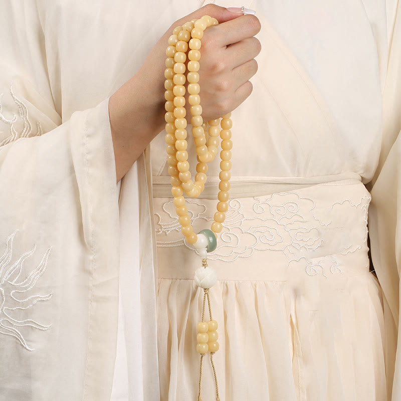 Bodhi Seed Dzi Bead Bracelet for Peace & Harmony 9mm