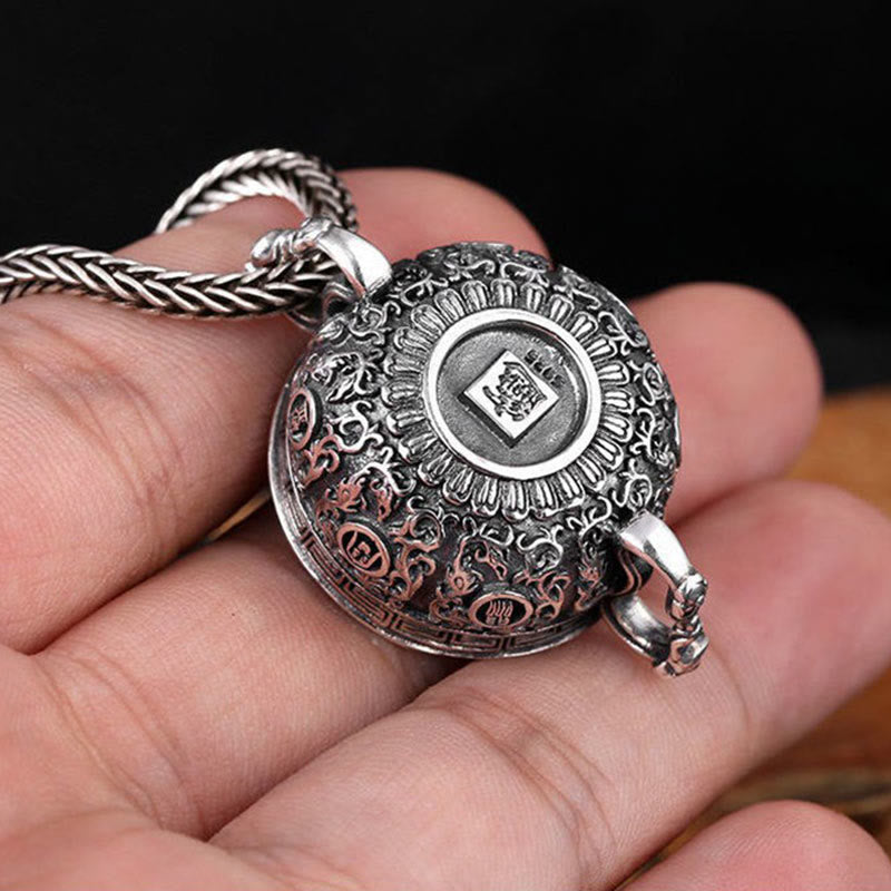 Copper Treasure Bowl Pendant Necklace for Wealth & Luck