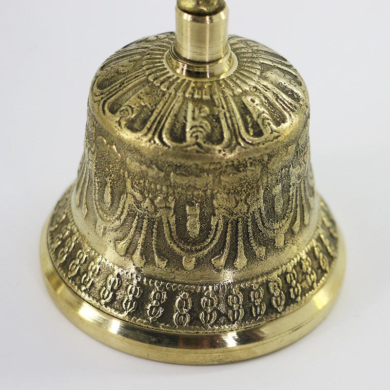 Small Copper Meditation Bell and Vajra Dorje Set