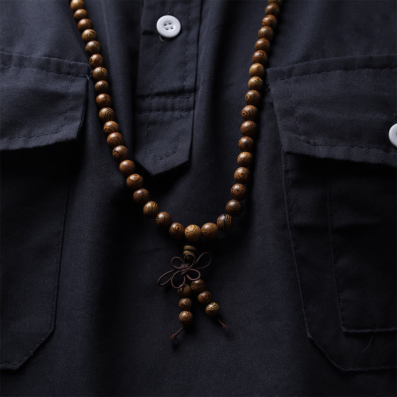 108 Beads Wood Mala Bracelet for Meditation & Prayer