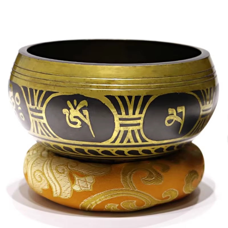 Small Nepal Singing Bowl Handmade Massage Yoga Meditation Buddha Tibetan Singing Bowls Chakra Mindfulness Decorative Accessory