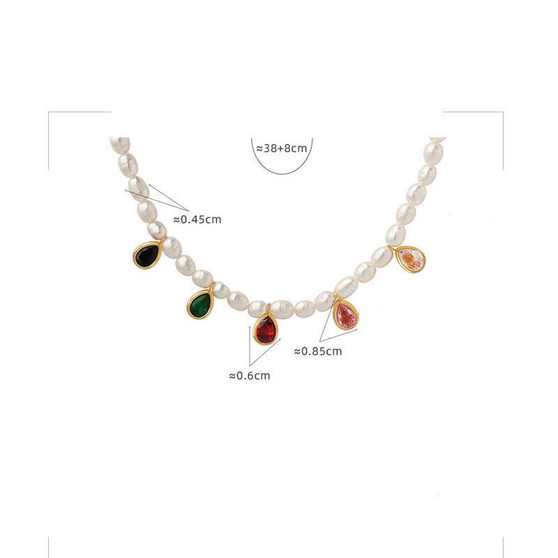 Pearl Purity Necklace Pendant with 18K Gold and Crystal