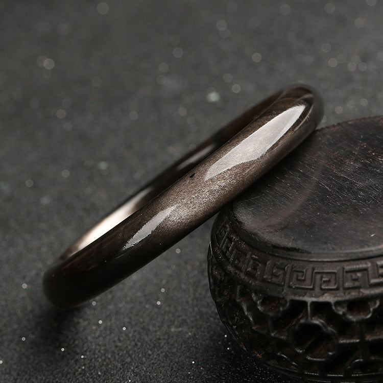 Gold Sheen Obsidian Protection Bracelet | Inner Diameter