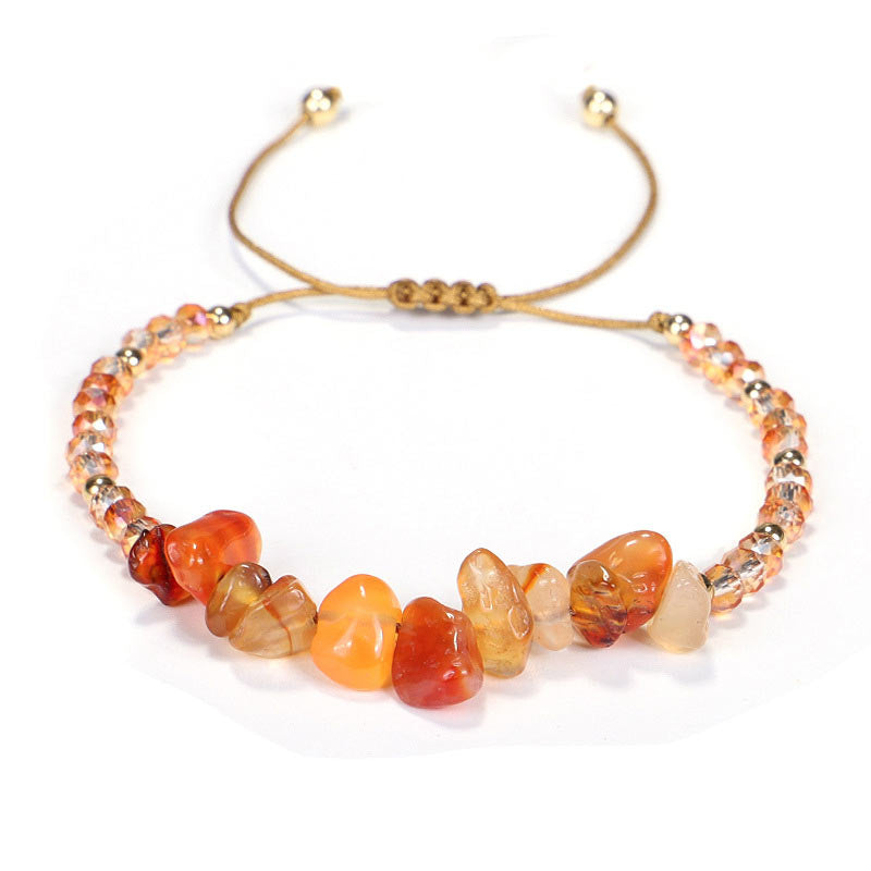 Bracelet unisexe en tricot purifiant en améthyste avec pierres de guérison de 8 mm