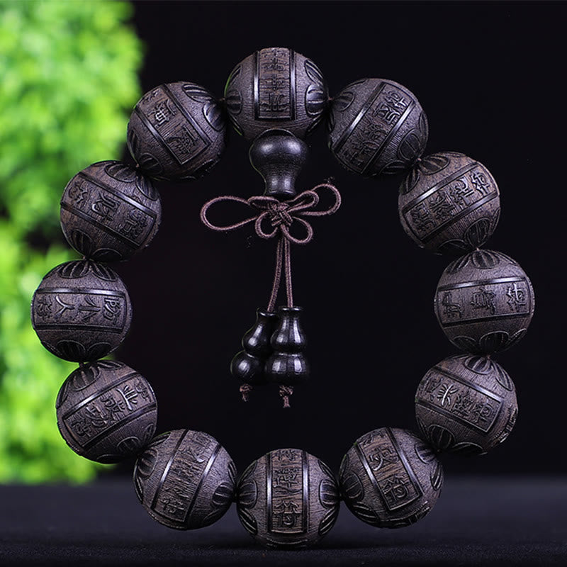 Bracelet zodiaque chinois en bois de rose | 12 perles du zodiaque Chaleur