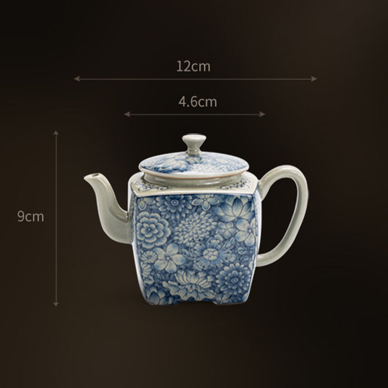 Blue and White Porcelain Gongfu Tea Set Zen Decor