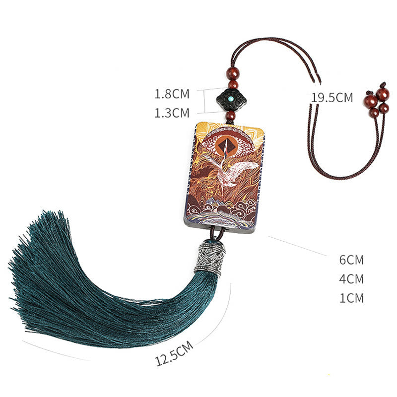 Vintage Ebony Wood Car Hanging Charm | Balance & Calm