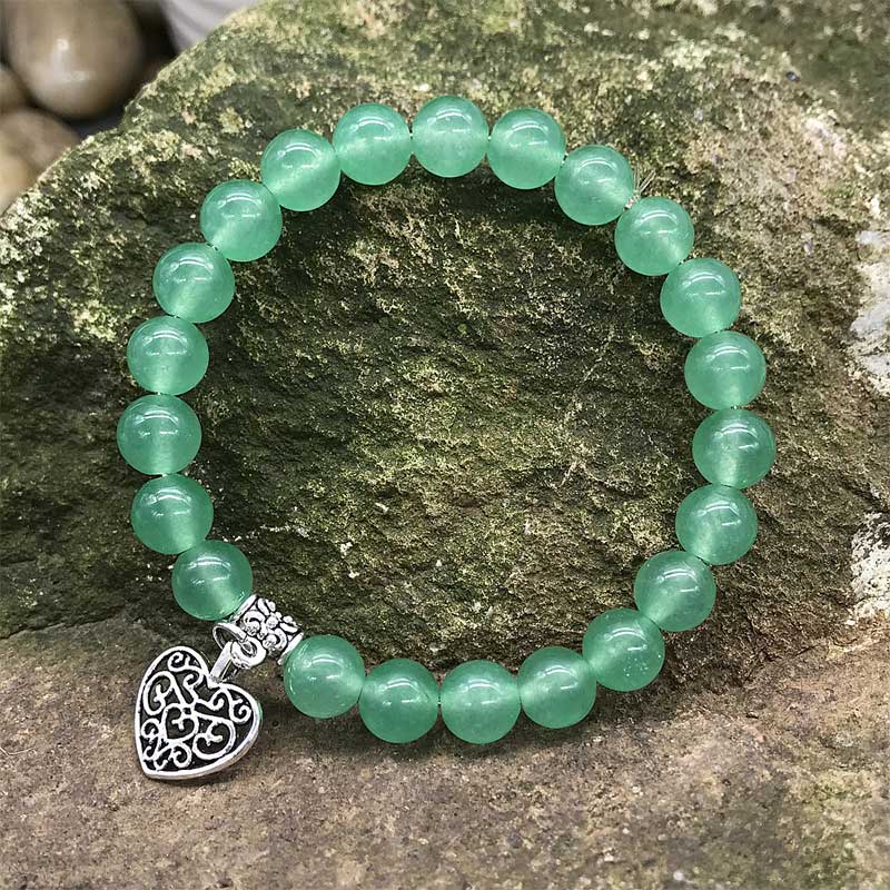 Bracelet porte-bonheur en améthyste avec perles de 8 mm