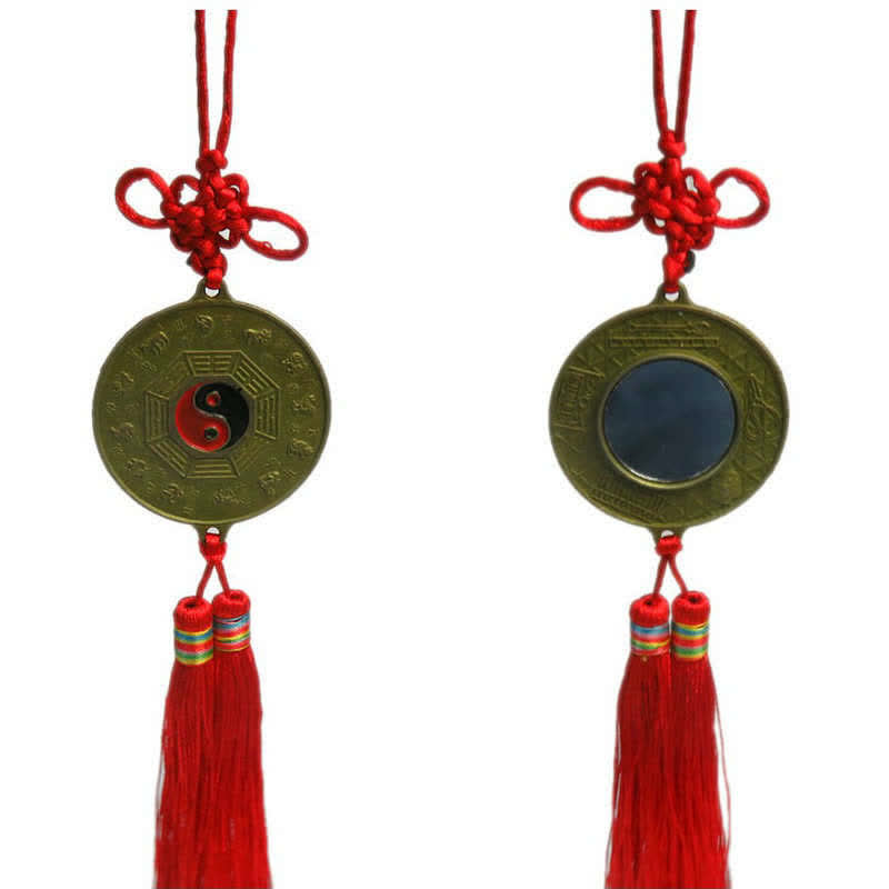 Feng Shui Bagua Map Mirror 10cm Chinese Knot Energy Balance