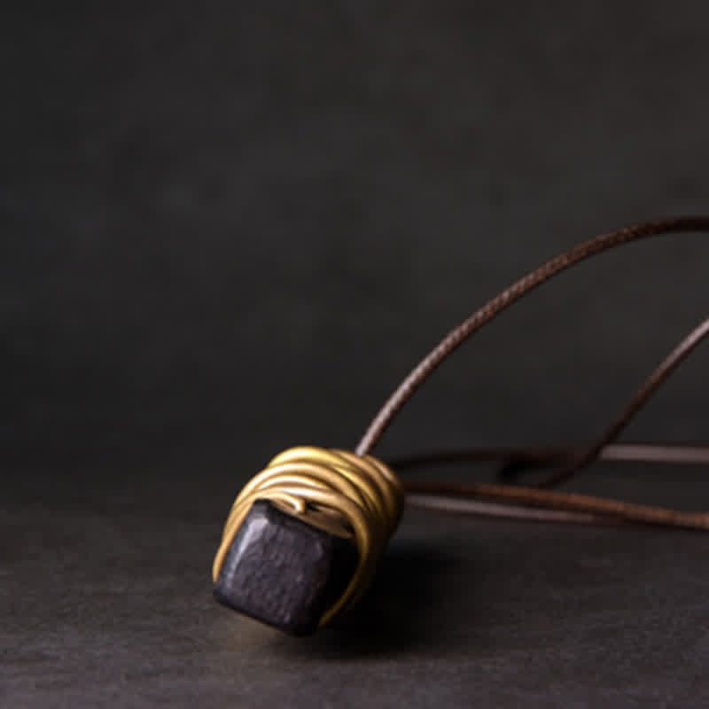 Ebony Wood Yin Yang Necklace Pendant for Balance & Calm