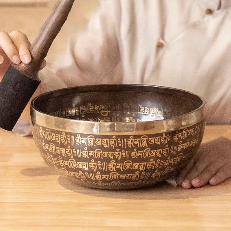 Tibetan Singing Bowl Buddhist Meditation Massage Yoga Chakra Nepal Singing Bowls Sound Healing Therapy Instruments Accessories