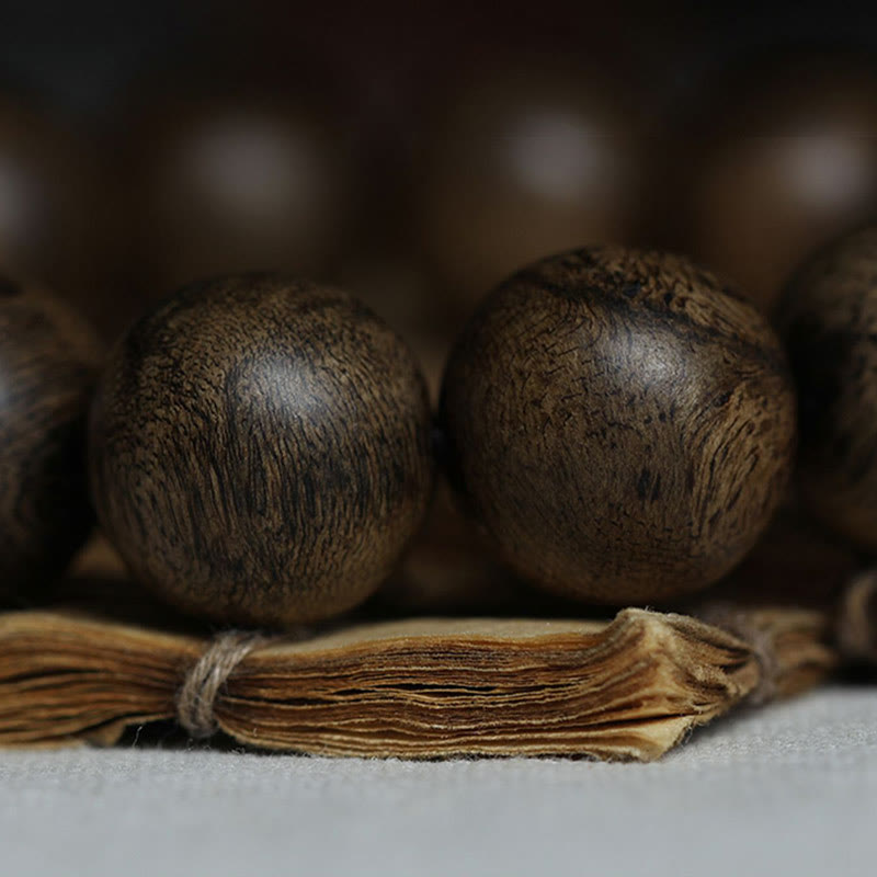 16mm Agarwood Peace Strength Bracelet from Hoi An Vietnam