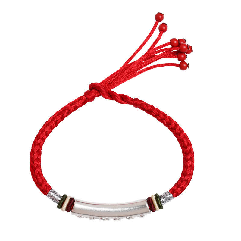 Om Mani Padme Hum 16.5cm Sterling Silver Protection Bracelet