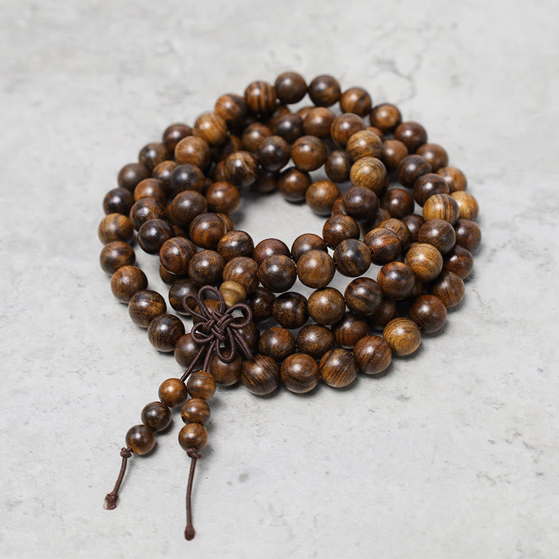 108 Beads Wood Mala Bracelet for Meditation & Prayer